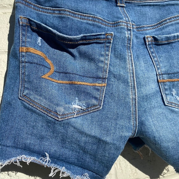 American Eagle Outfitters Hi-Rise Shortie super stretch denim 00 - Picture 6 of 16